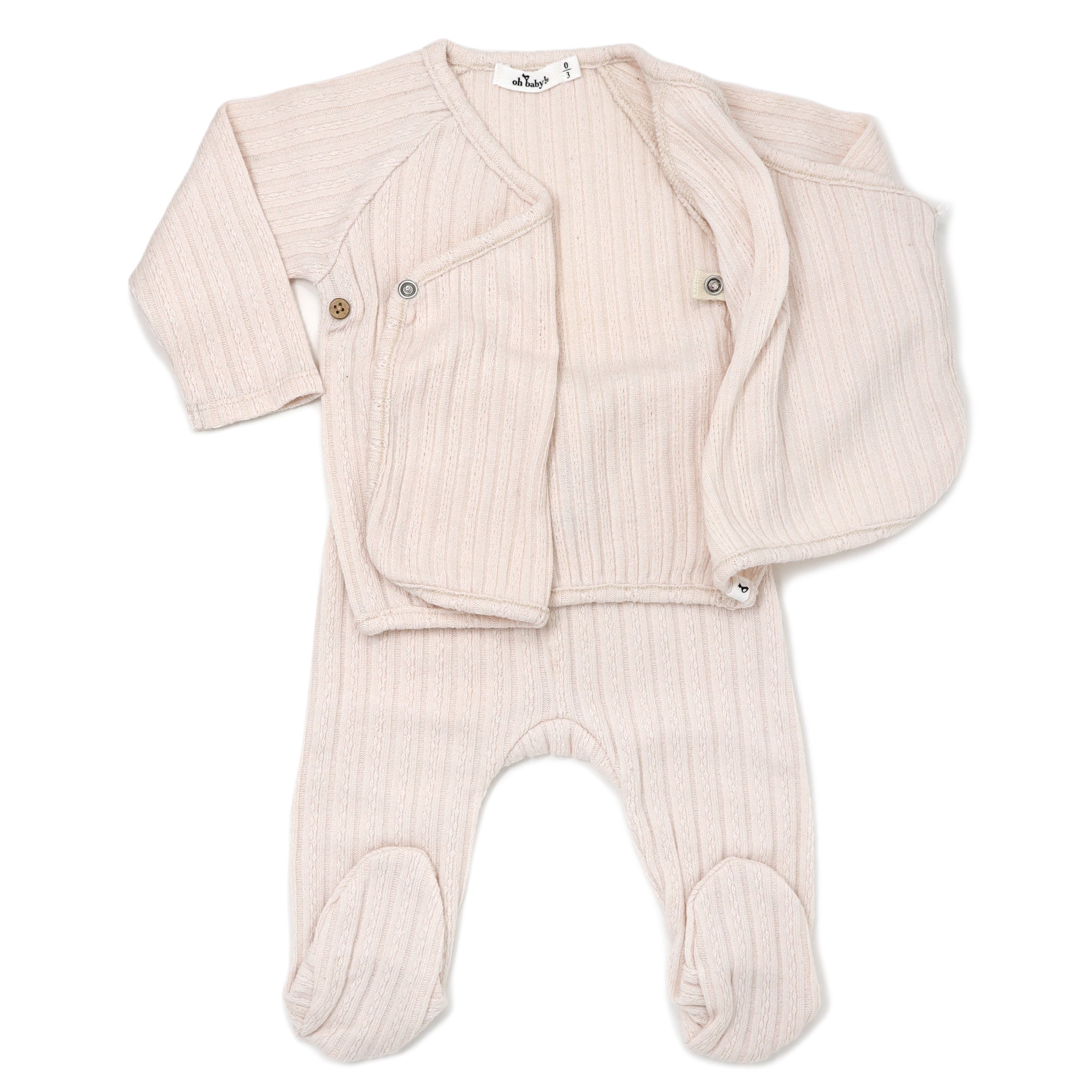 Cable Kimono Footie Set