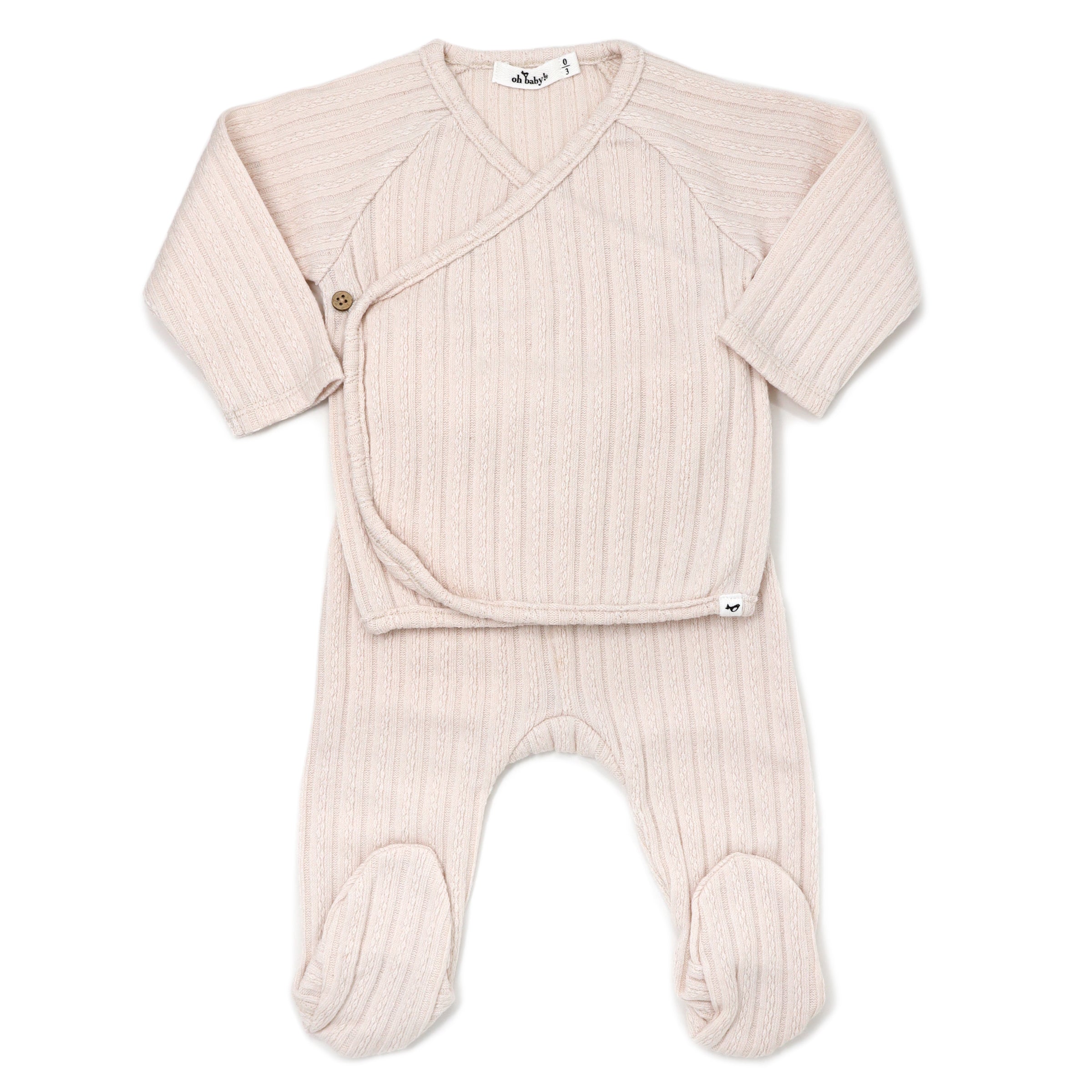 Cable Kimono Footie Set