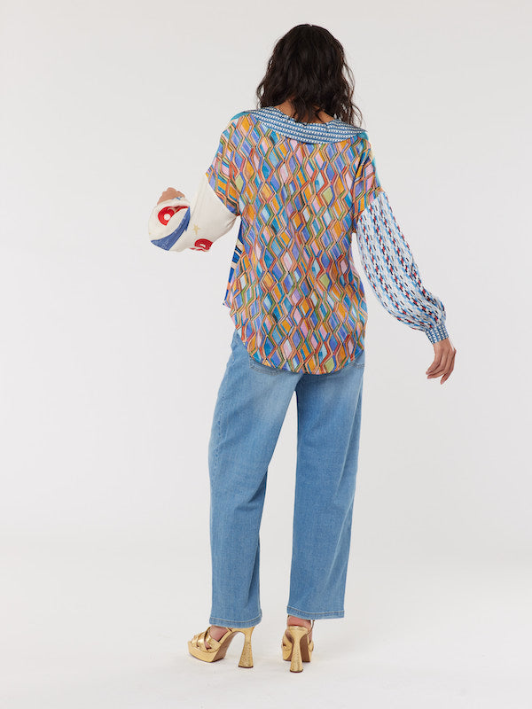 Anna V-Collar Blouse
