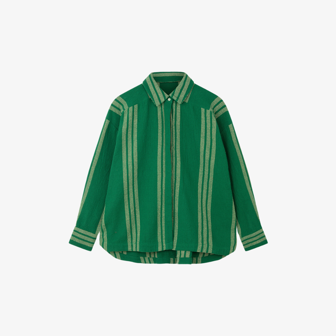 Forest Stripe Organic Cotton Shirt