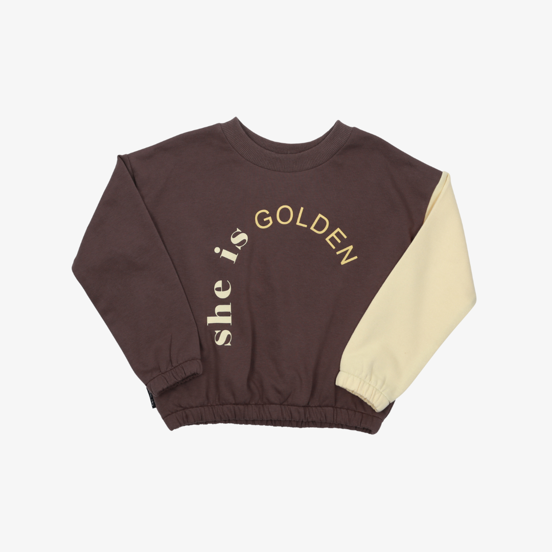 She Is Golden Drop Sweater Sweat Top