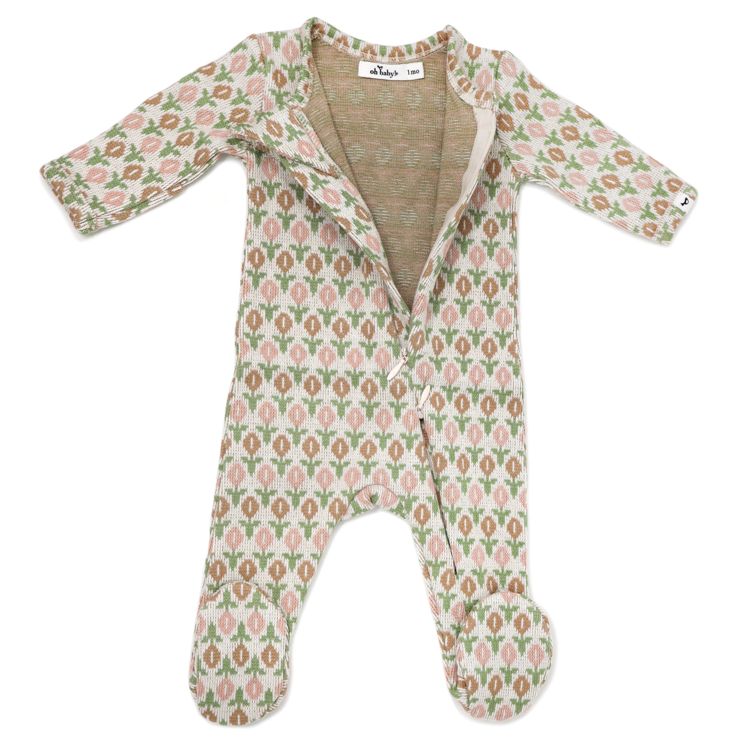 Tulip Double Knit Zipper Footie