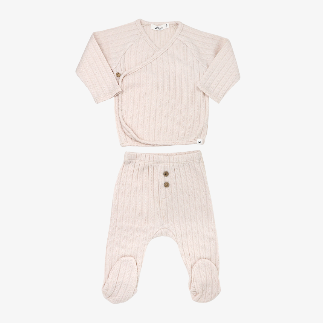 Cable Kimono Footie Set