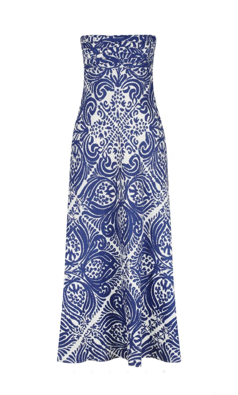 Pombeline Strapless Corded Maxi Dress