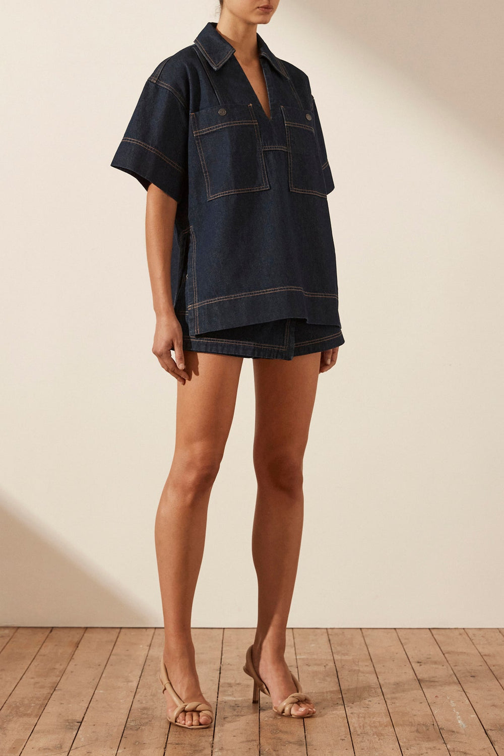 Rita Denim Top