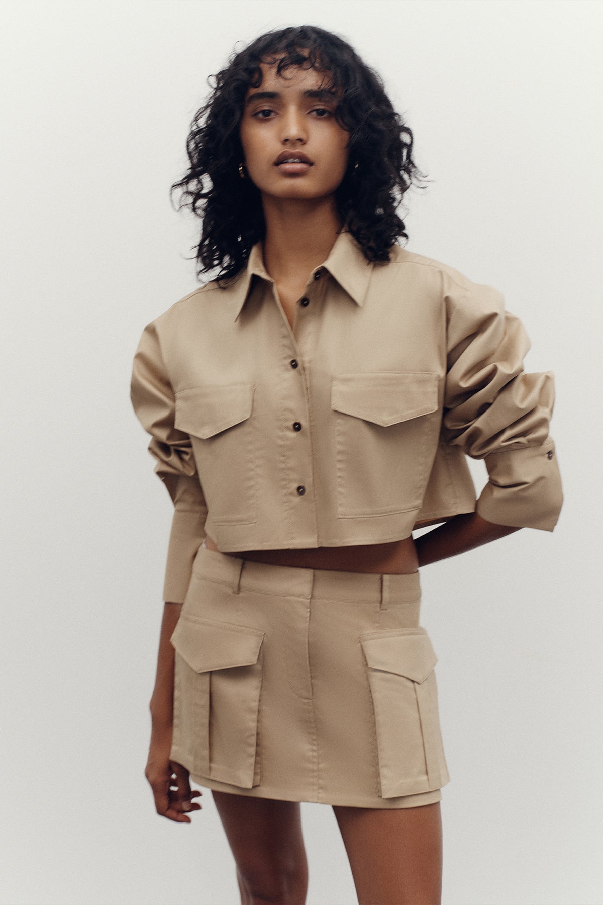 Sabato Patch Pocket Crop Shirt