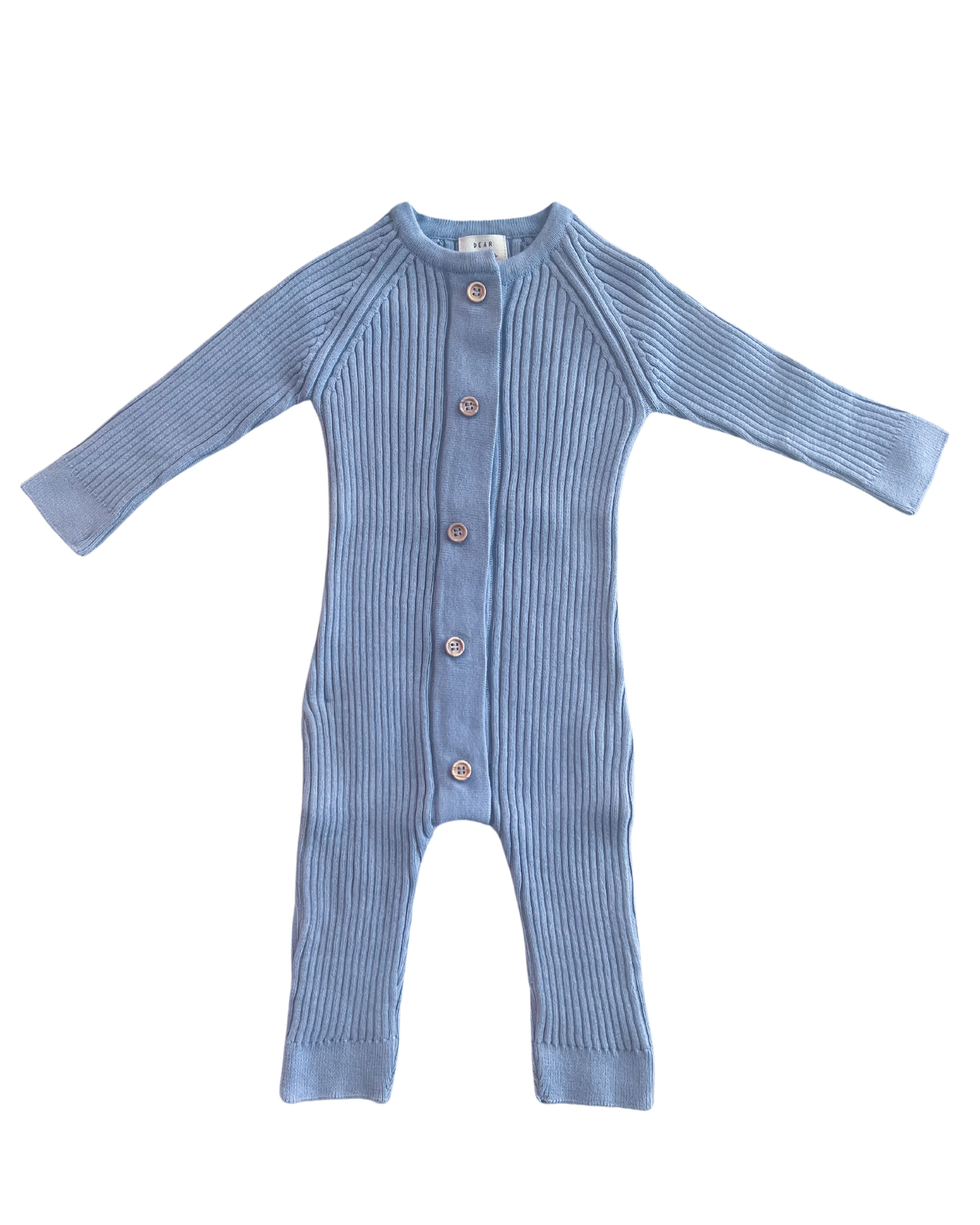 Organic Knit Romper with Magnetic Opening