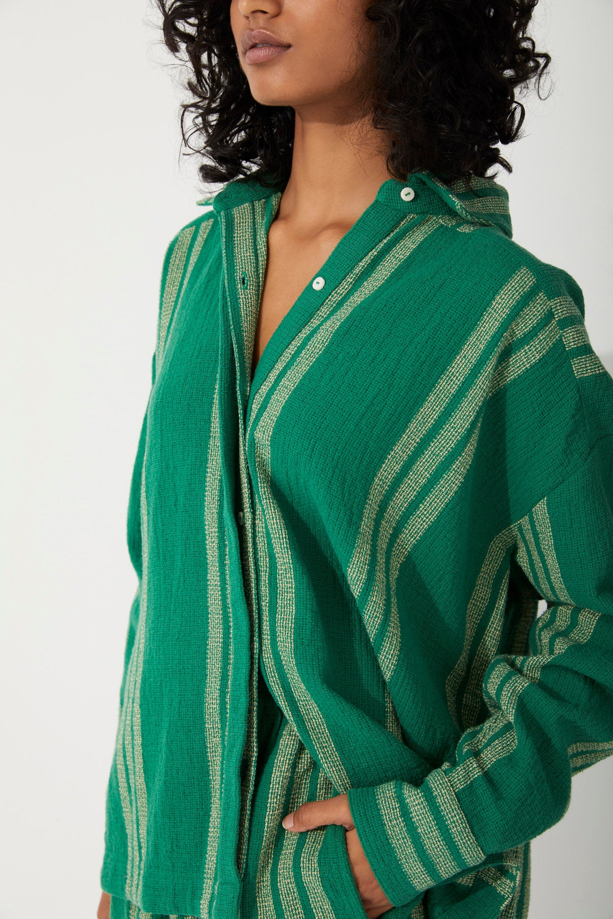 Forest Stripe Organic Cotton Shirt