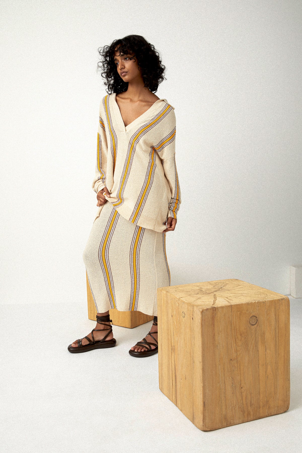 Cabana Stripe Organic Cotton Blend Knit Jumper