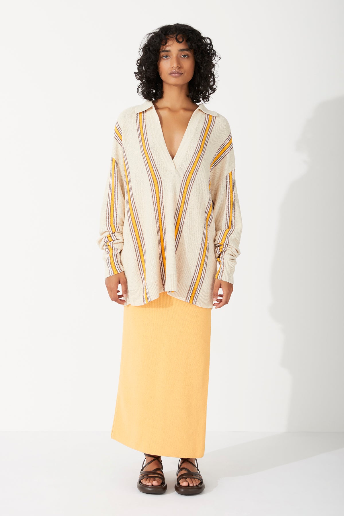 Cabana Stripe Organic Cotton Blend Knit Jumper