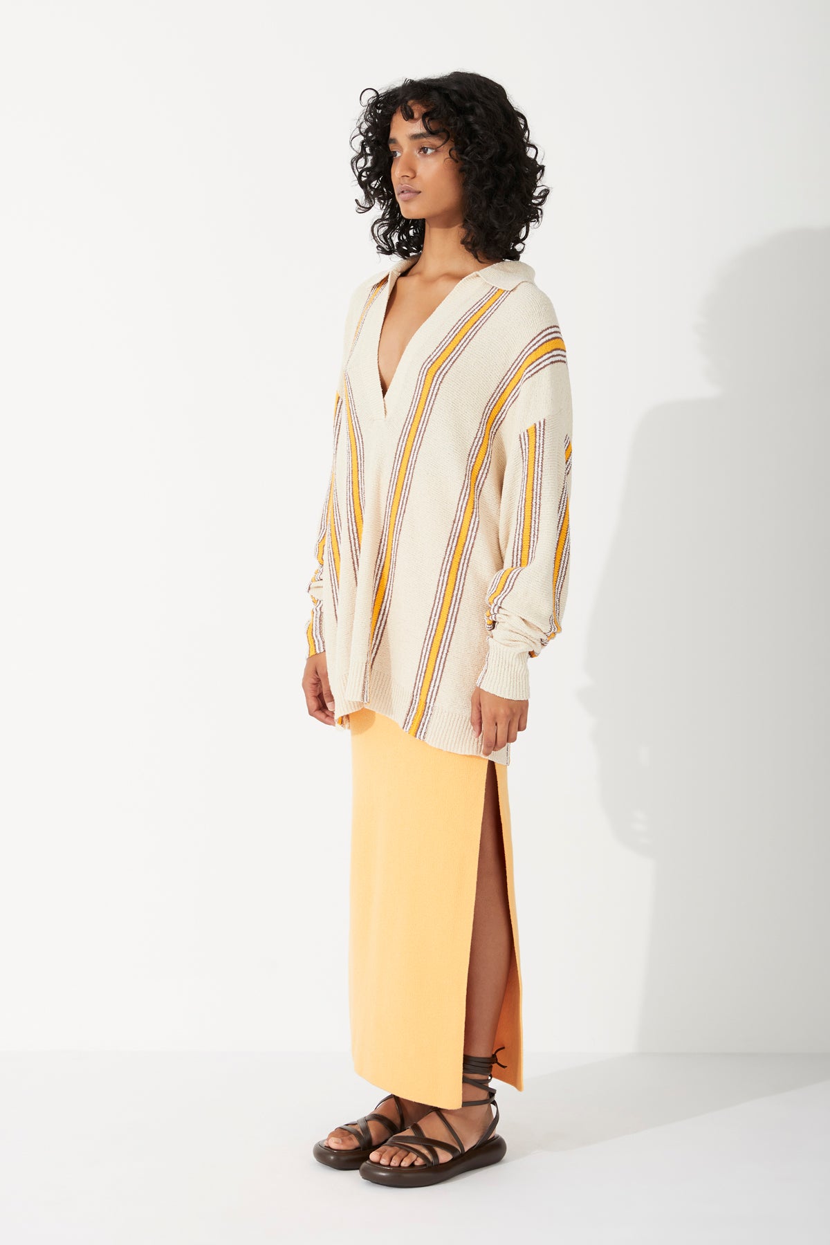Cabana Stripe Organic Cotton Blend Knit Jumper