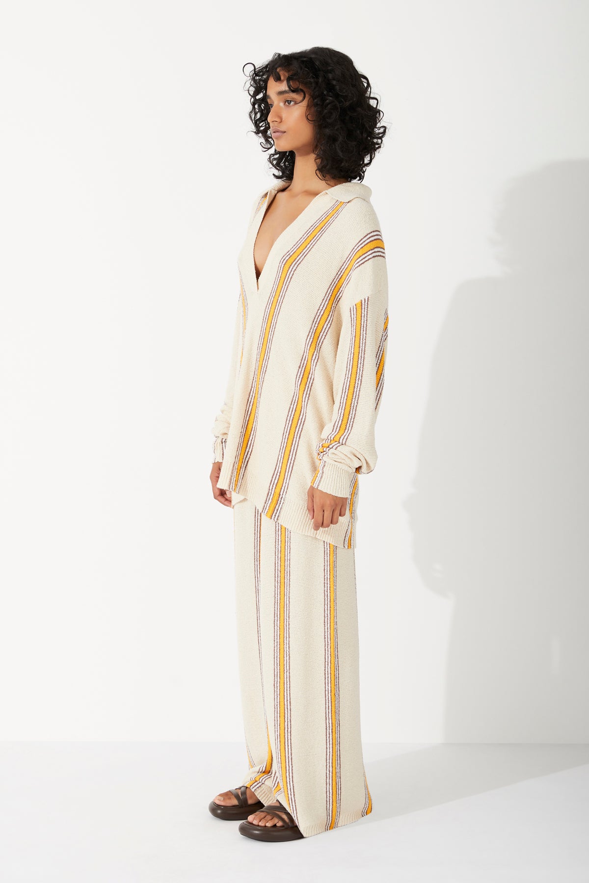 Cabana Stripe Organic Cotton Blend Knit Jumper