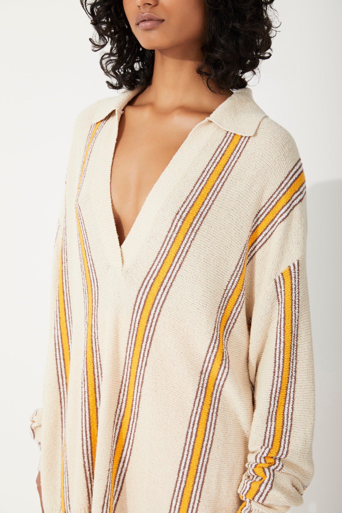 Cabana Stripe Organic Cotton Blend Knit Jumper