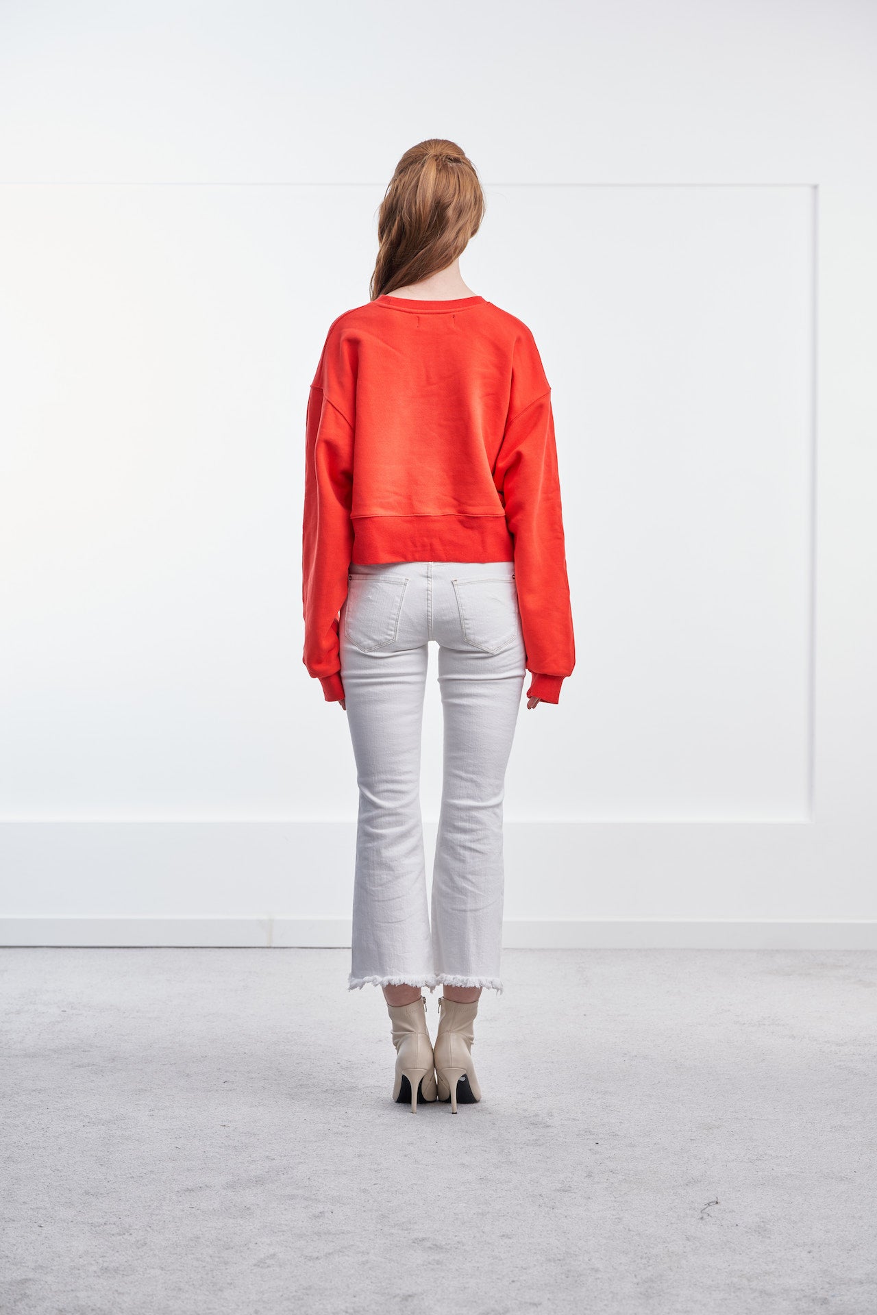 Crop Smile Print Sweater