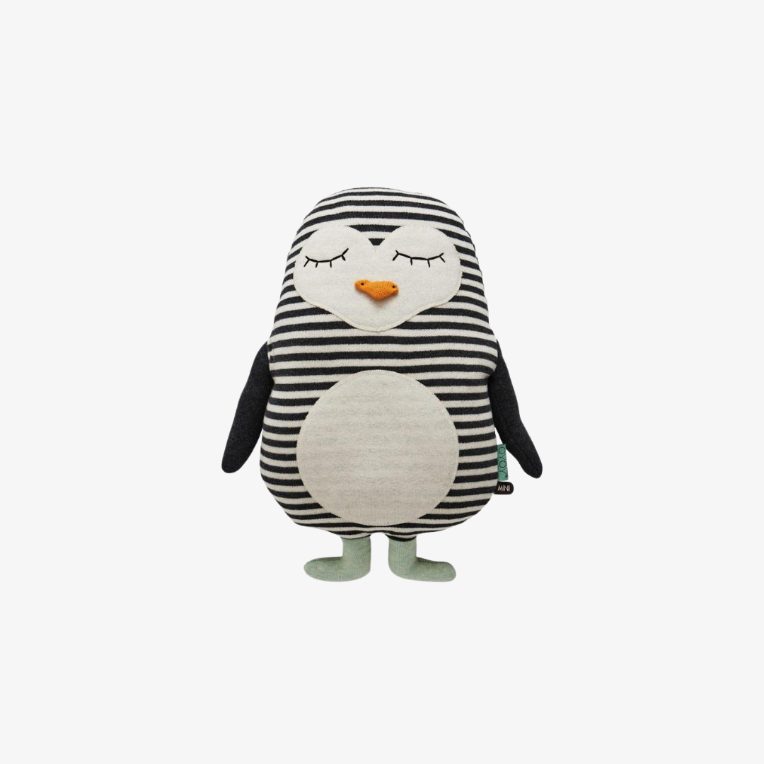 Penguin Pingo Cushion - White / Black