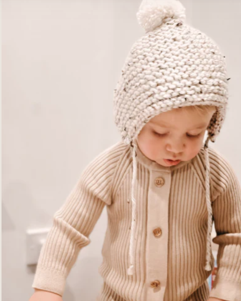 Organic Knit Romper with Magnetic Opening