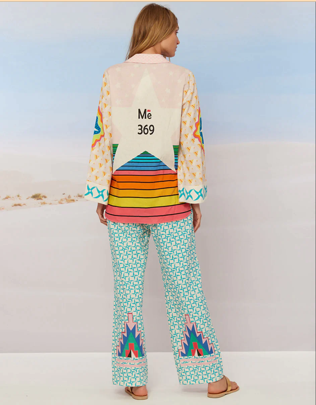 Avery Straight Leg Pow Wow Printed Trousers