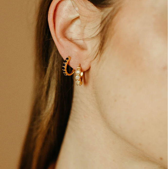 KARMA HOOP EARRINGS - OPAL