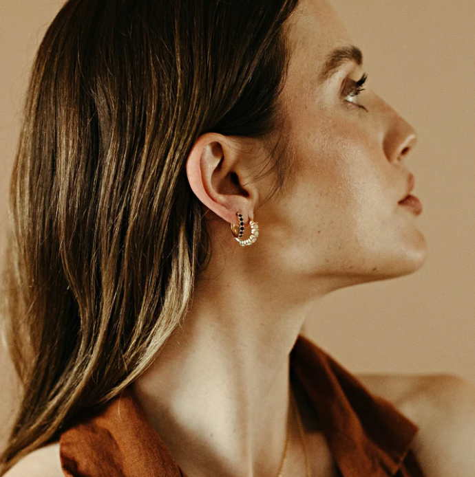 KARMA HOOP EARRINGS - OPAL