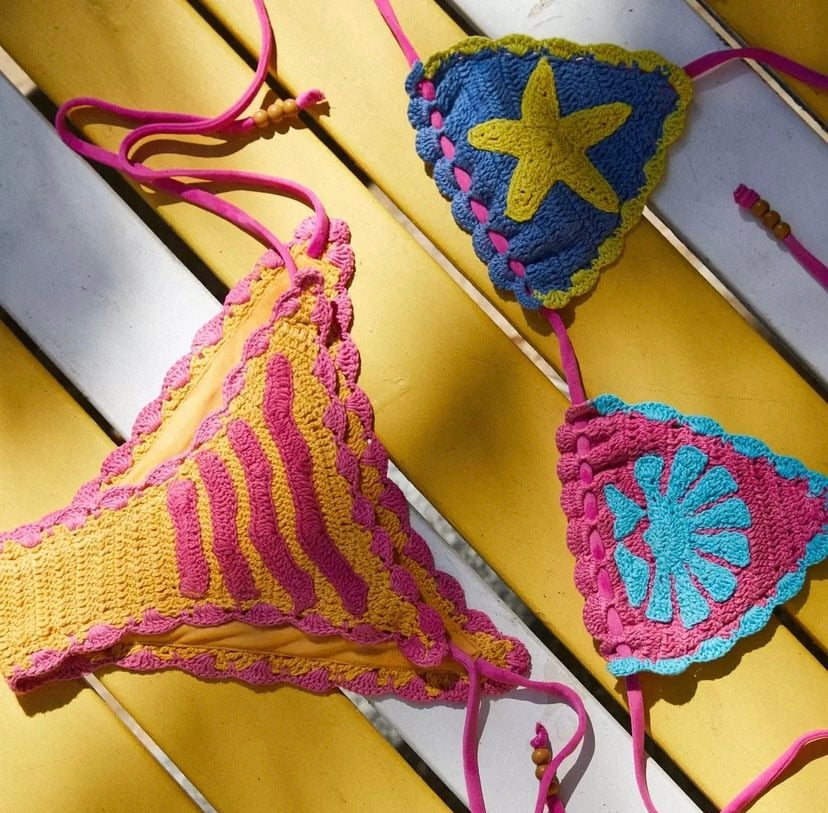 Crochet Tri Top - Sea