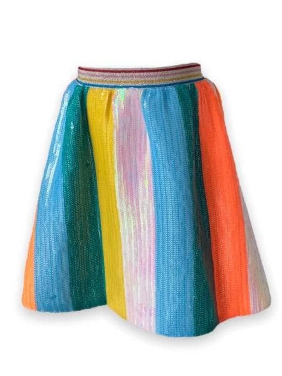 Sequin Stripe Skirt