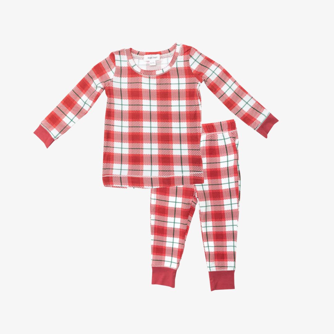 Holiday Red Plaid L/S Loungewear Set